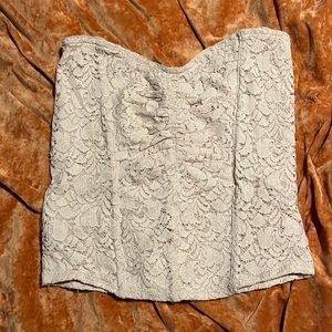 Free people Pink lace tube top corset size small